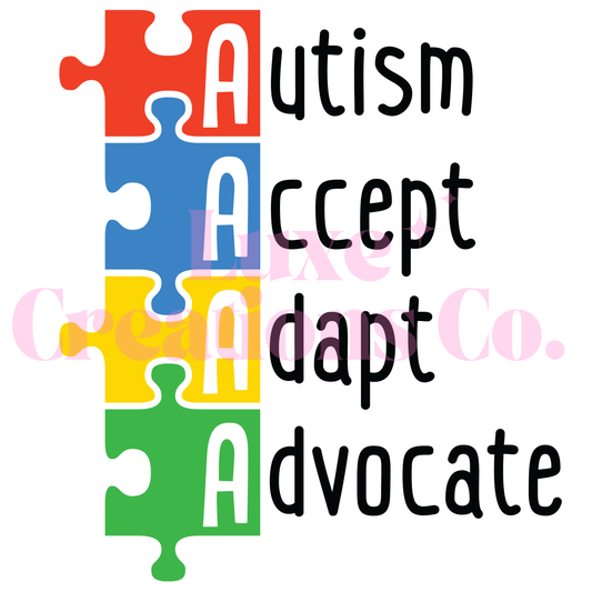 Autism AAAA UV DTF Decal