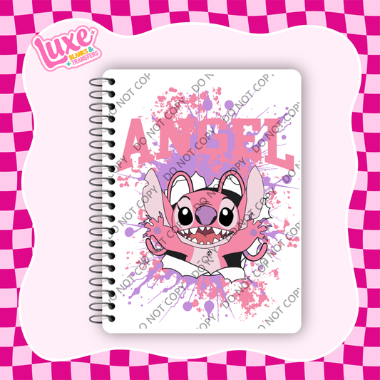 A5 Journal UV DTF Transfer | Pink Alien Splash | #A85