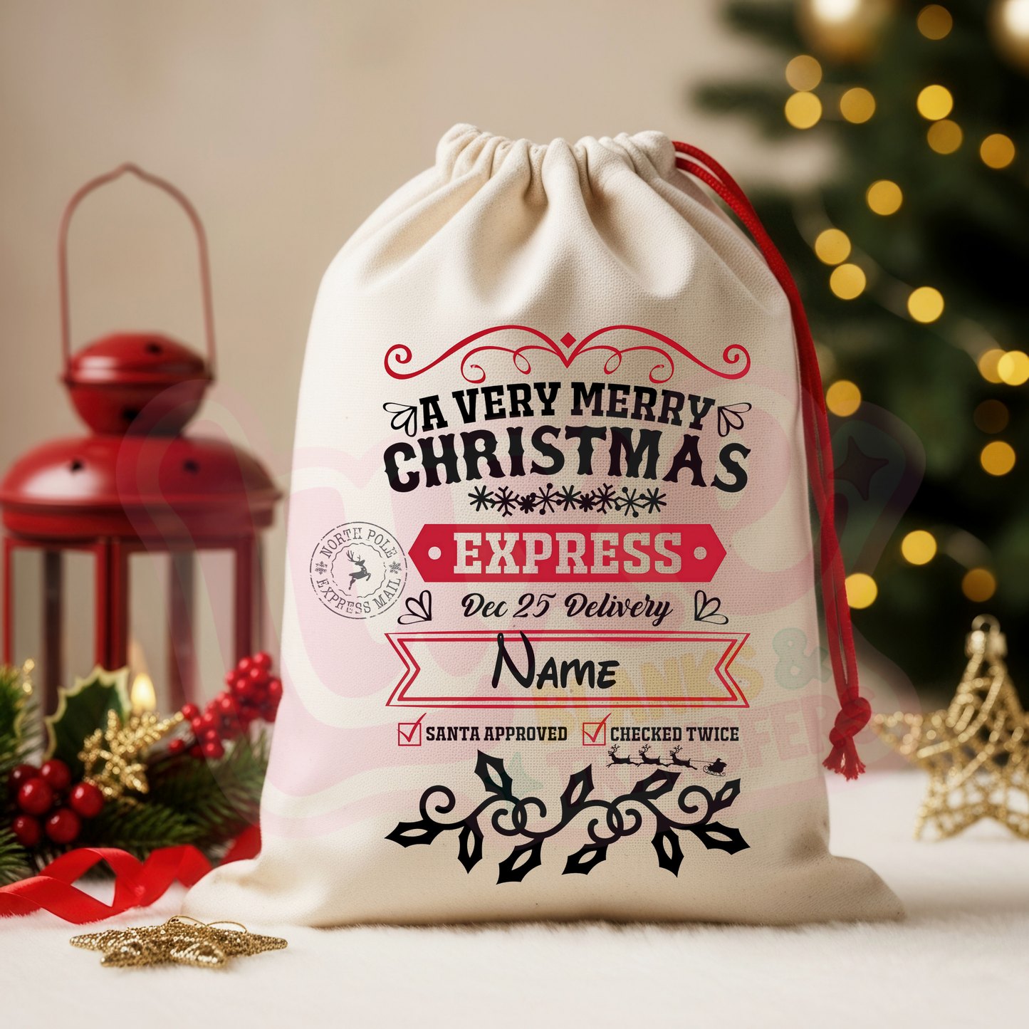 Merry Xmas | Santa Sack DTF Heat Transfer | #79