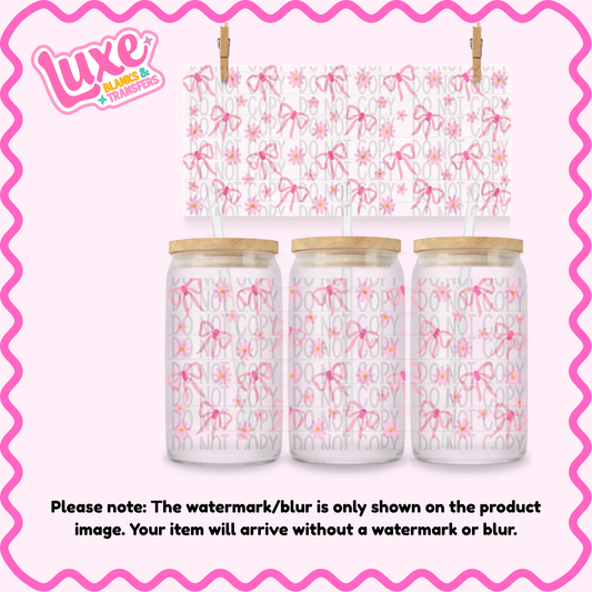 16oz UV DTF Wrap | Flowers Bows | #3922