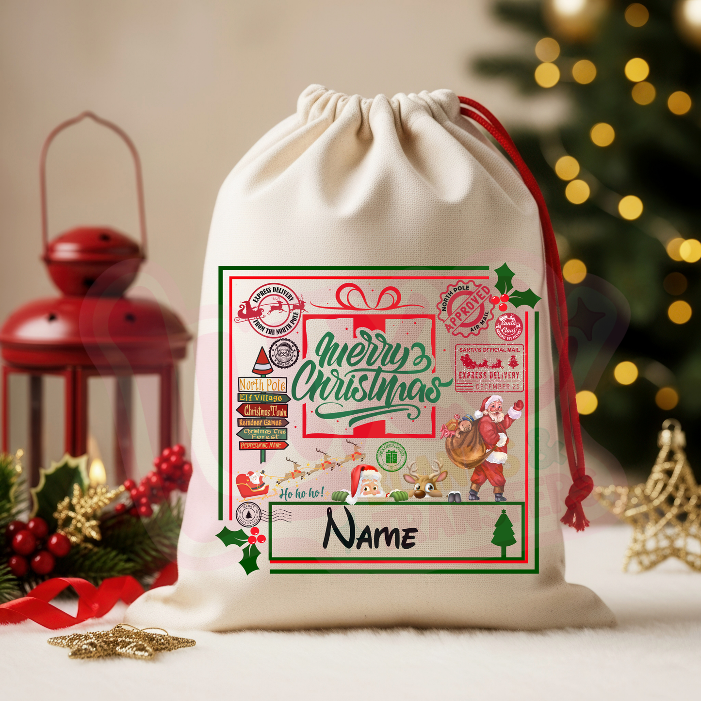 Merry Xmas 2 | Santa Sack DTF Heat Transfer | #80