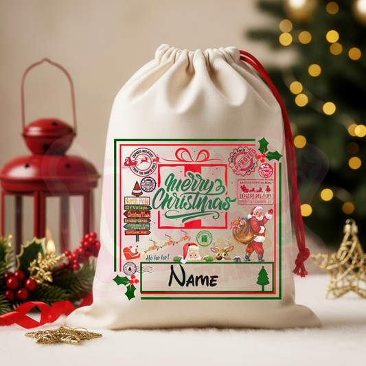 Merry Xmas 2 | Santa Sack DTF Heat Transfer | #80