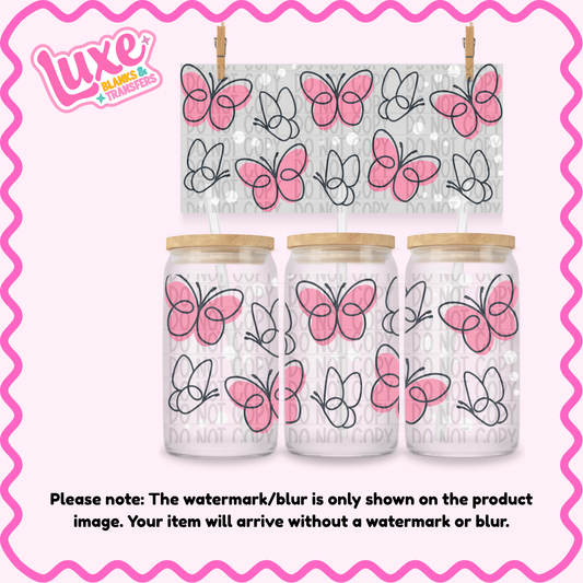 16oz UV DTF Wrap | Butterflies | #3923