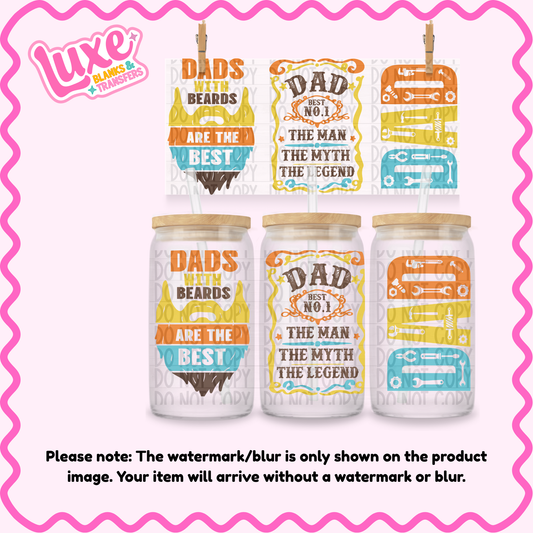 16oz UV DTF Wrap | Dad | #3924