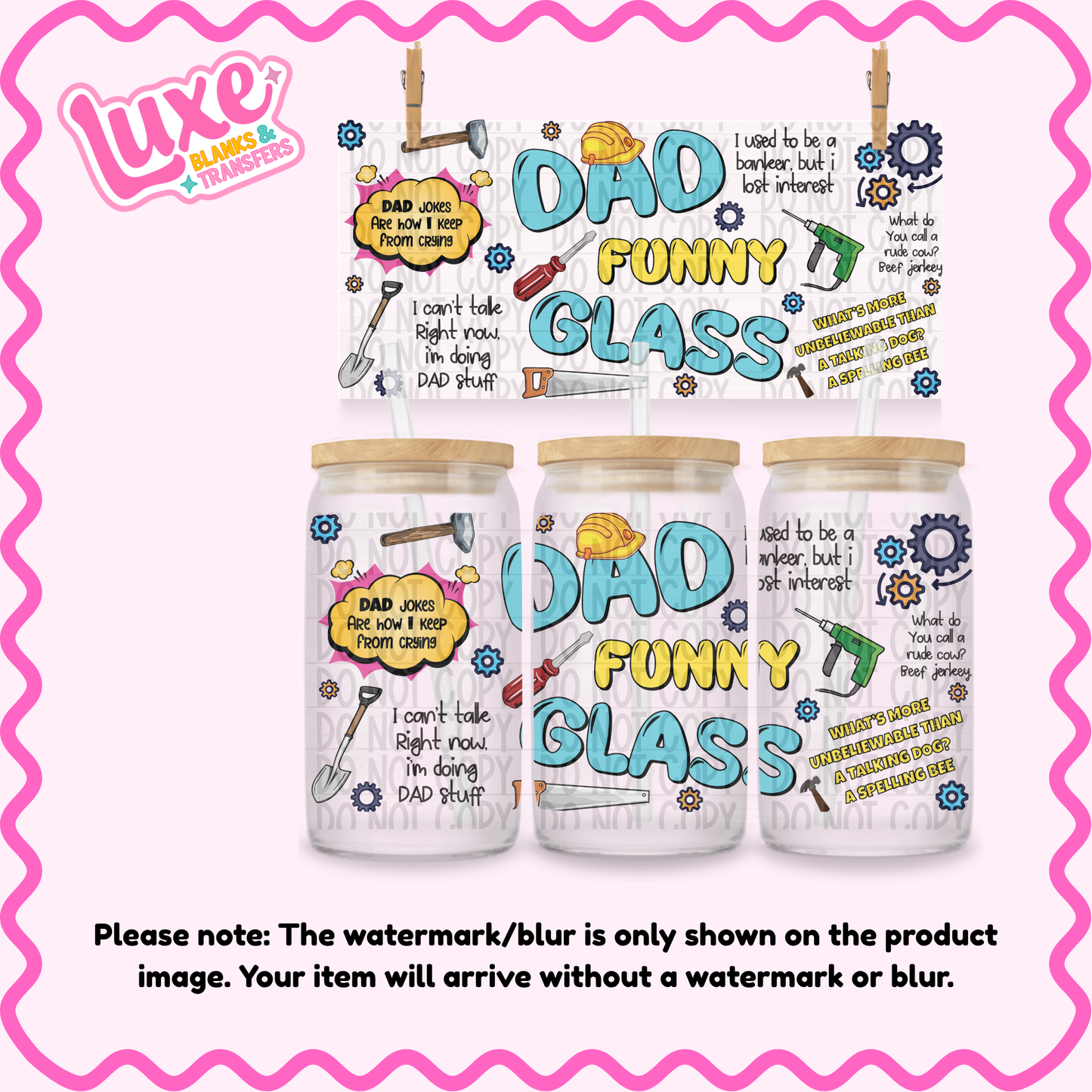 16oz UV DTF Wrap | Dad | #3925