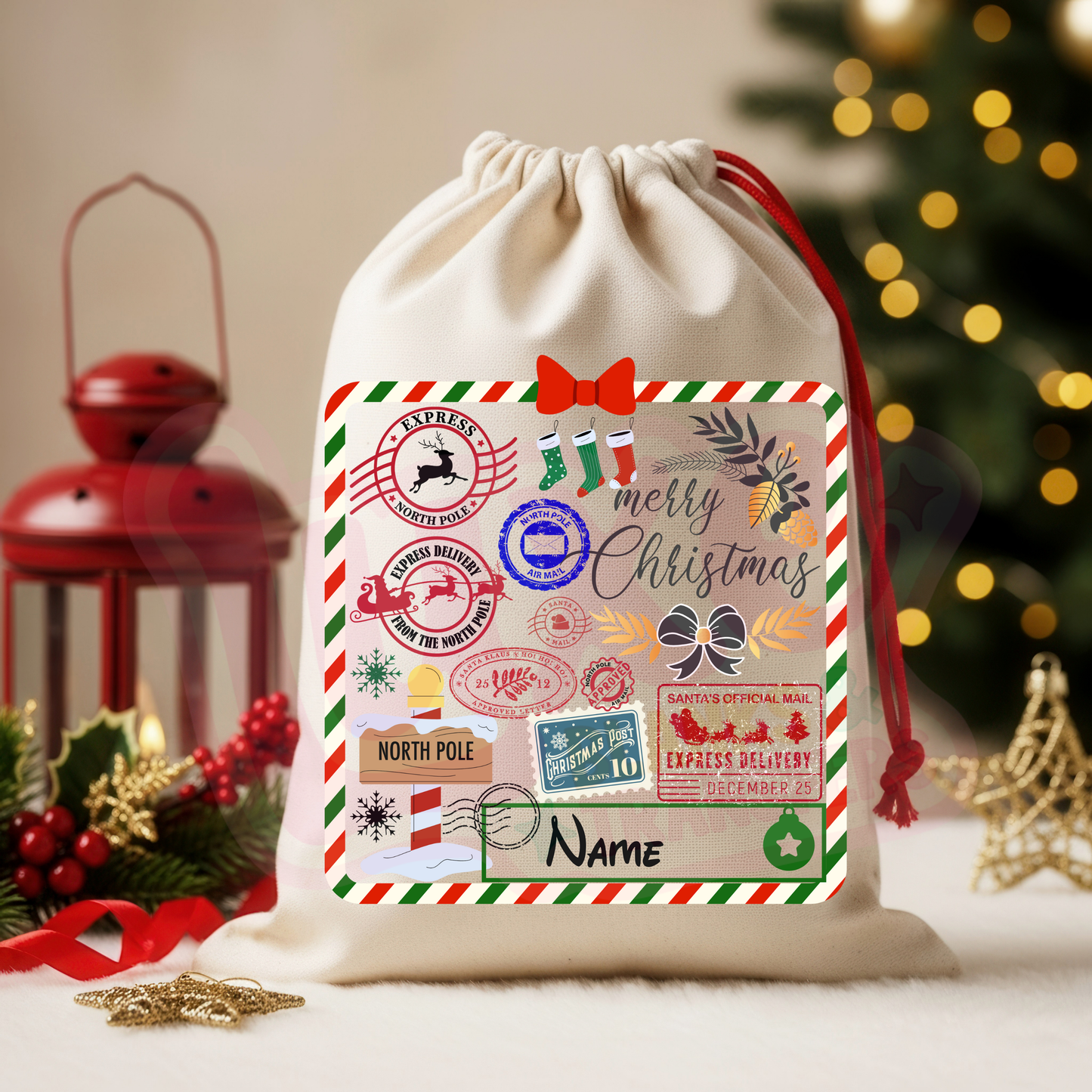 Merry Xmas 5 | Santa Sack DTF Heat Transfer | #83