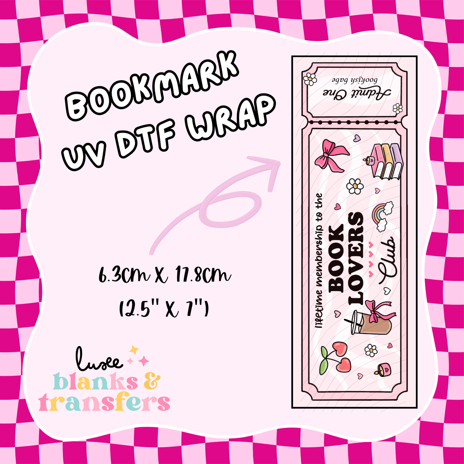 Bookmark UV DTF Transfers