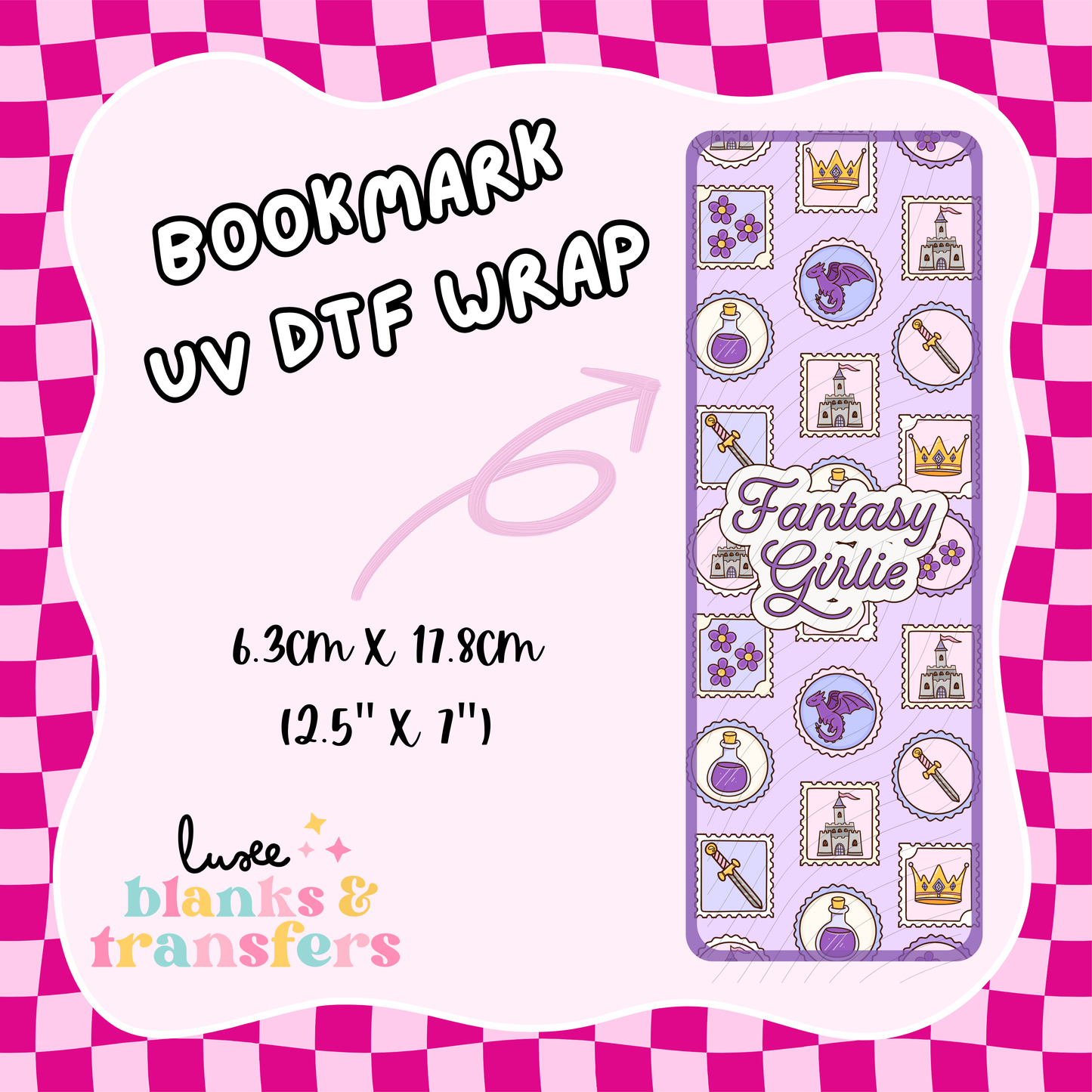 Bookmark UV DTF Wrap (#D28)