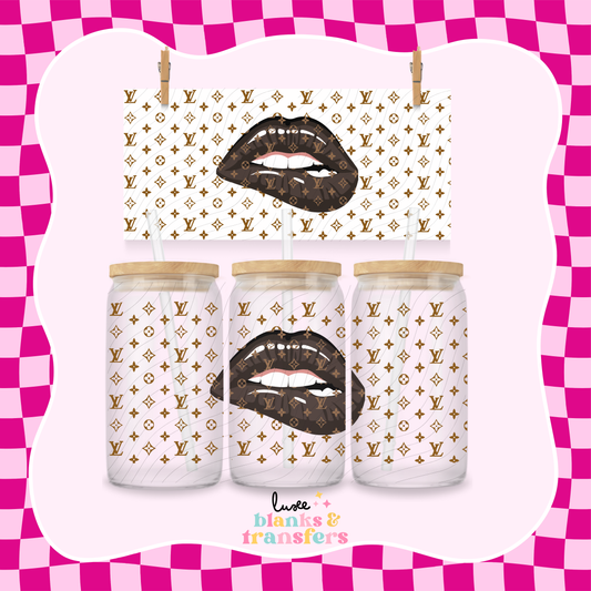 LV Pattern Lips UV DTF Wrap (#686)