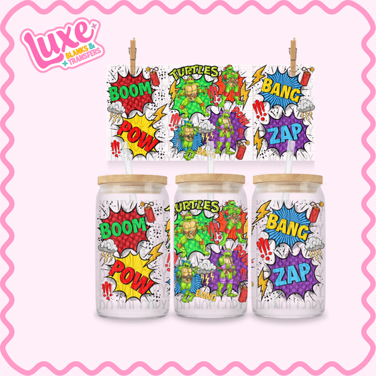 16oz UV DTF Wrap | Comic Vibe Turtles | #3457