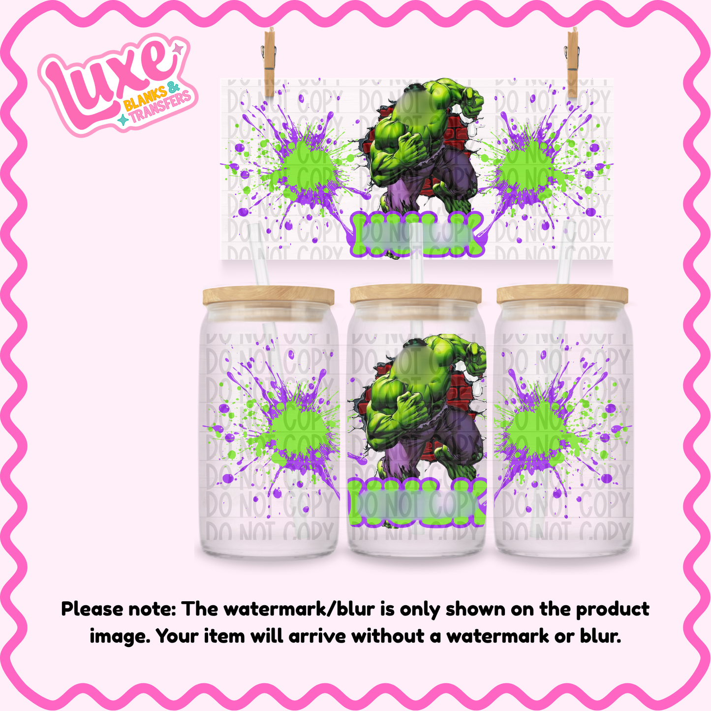 16oz UV DTF Wrap | Green Guy | #3929