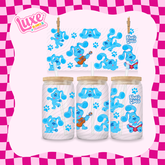 Blue Clue Kids Show 2 | 16oz UV DTF Wrap | #1702