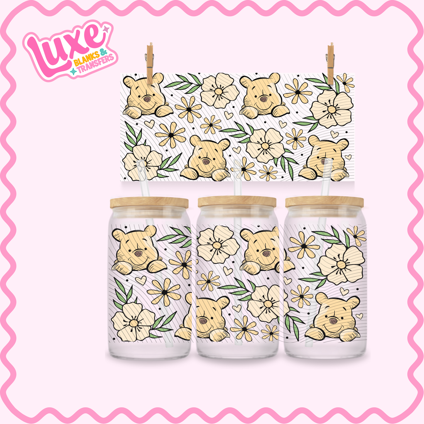16oz UV DTF Wrap | Win Flowers | #2968