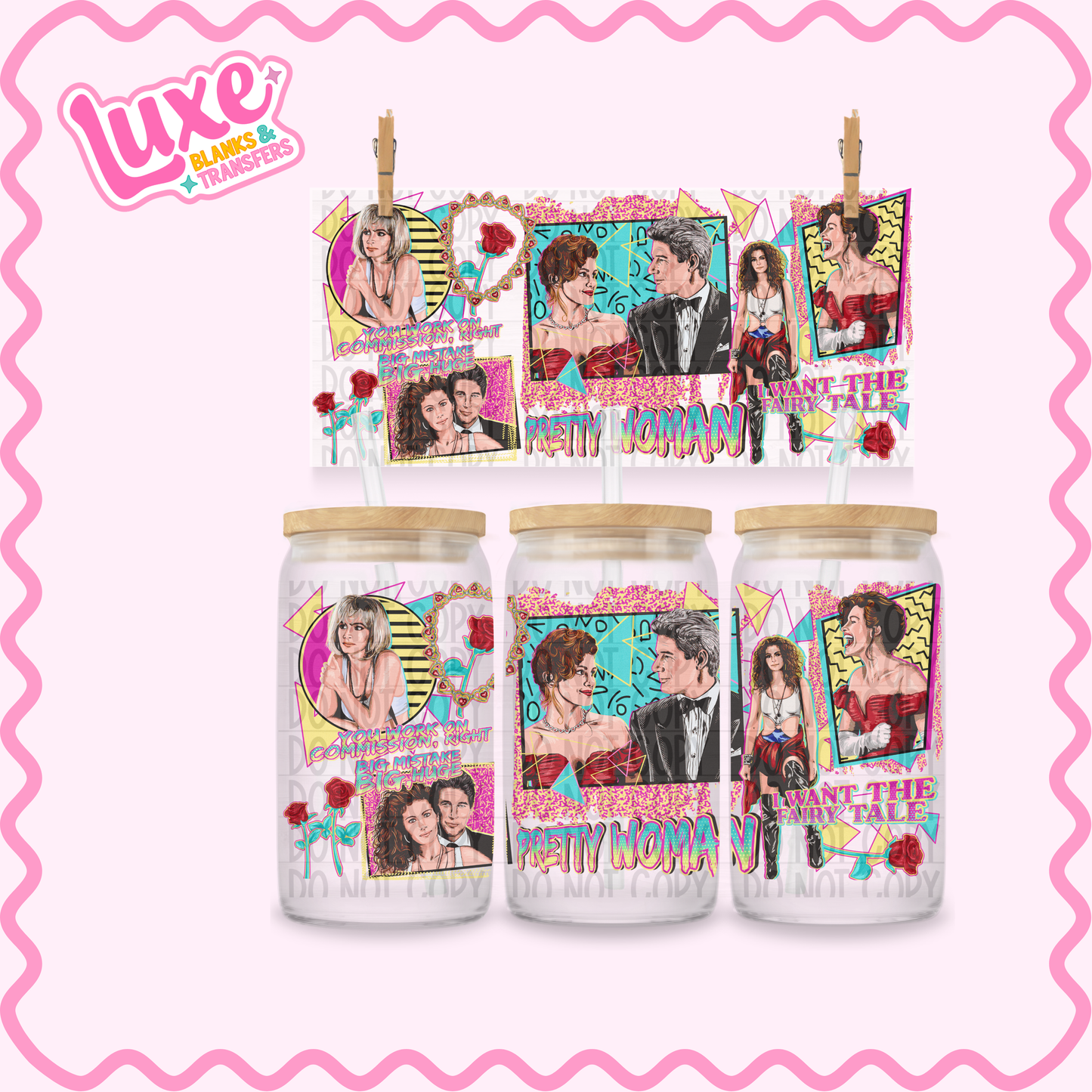 16oz UV DTF Wrap | Pretty Woman | #3380