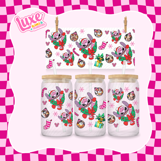 Pink Alien Xmas 2 | UV DTF Wrap | #1125