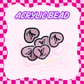 Flatback Acrylic Bead | Boujee Heart Pink