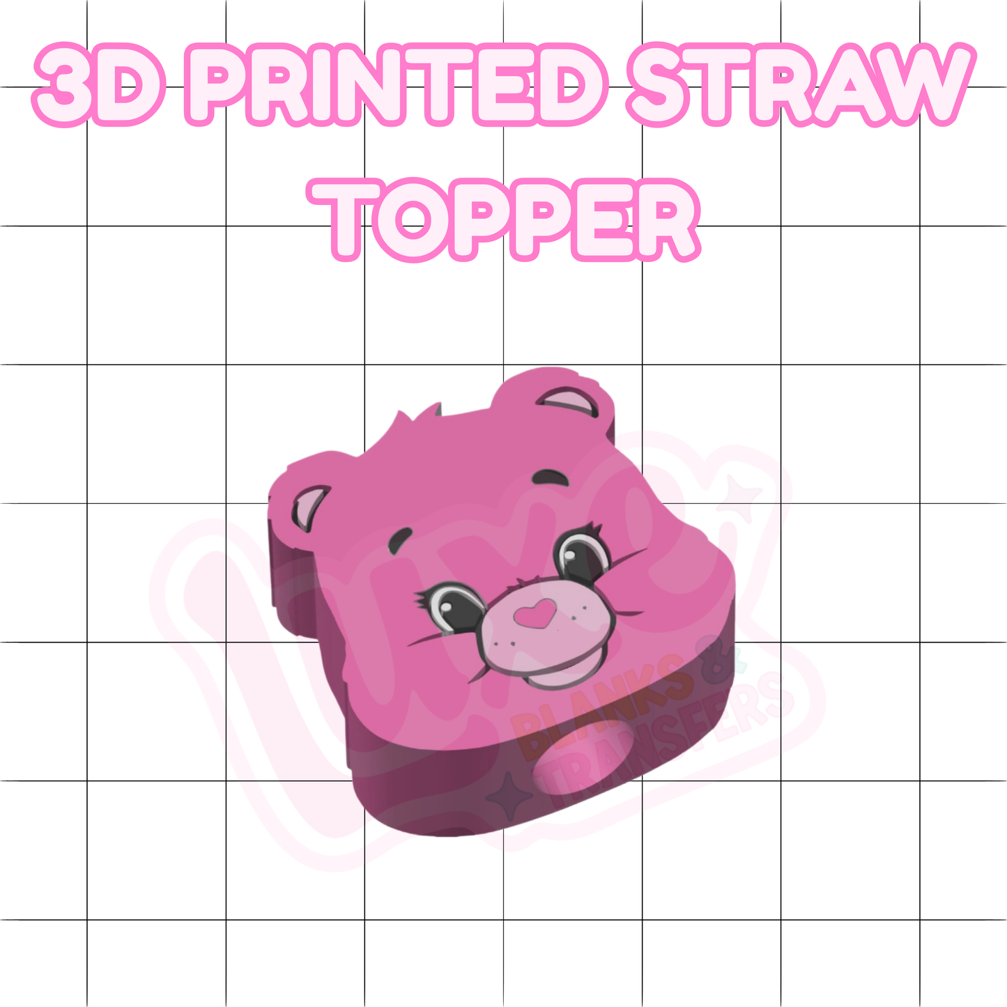 3D Printed Straw Topper | C-Bear