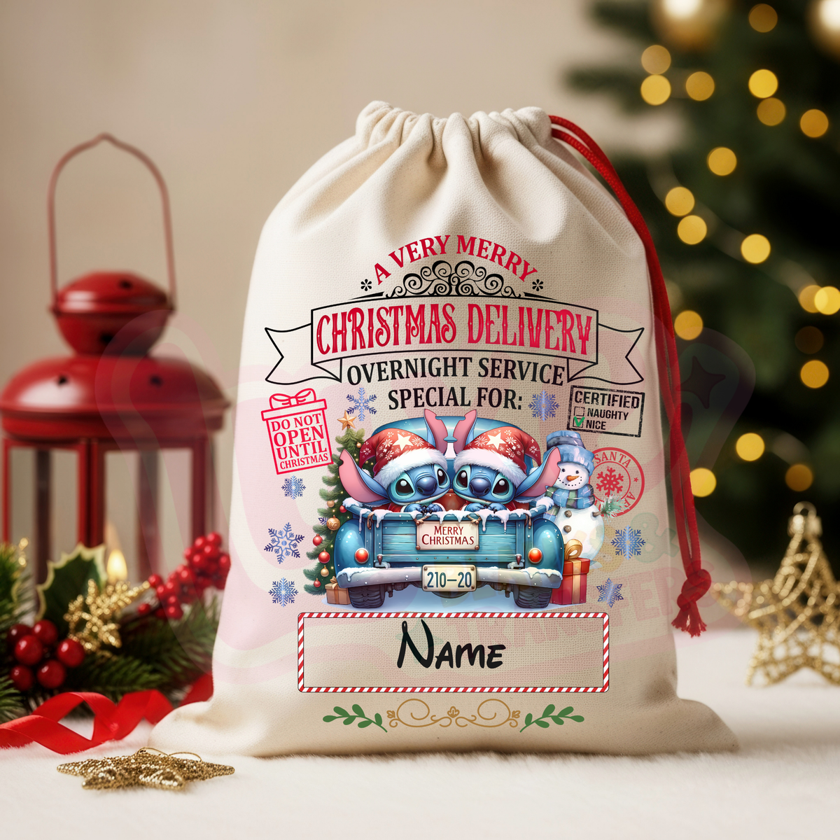Blu3 Al13n Truck | Santa Sack DTF Heat Transfer | #09