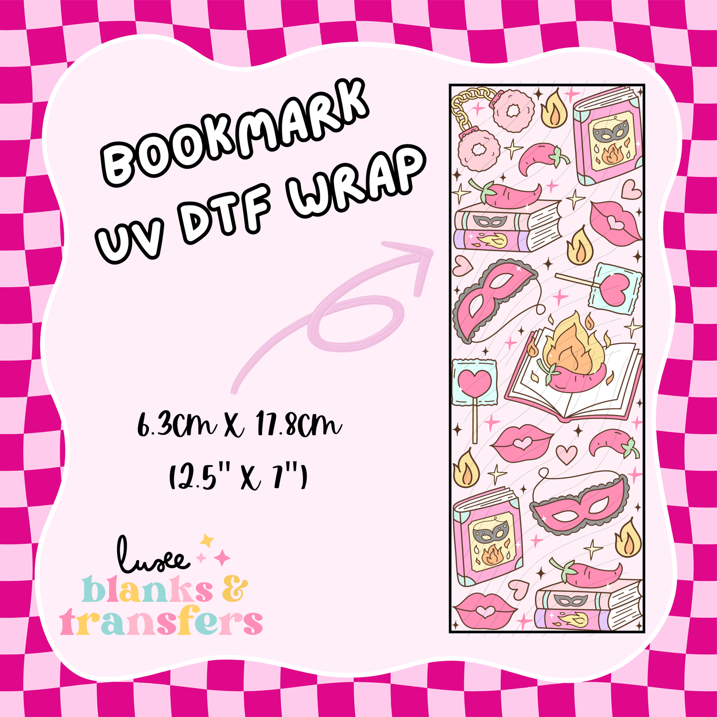 Bookmark UV DTF Wrap (#D33)