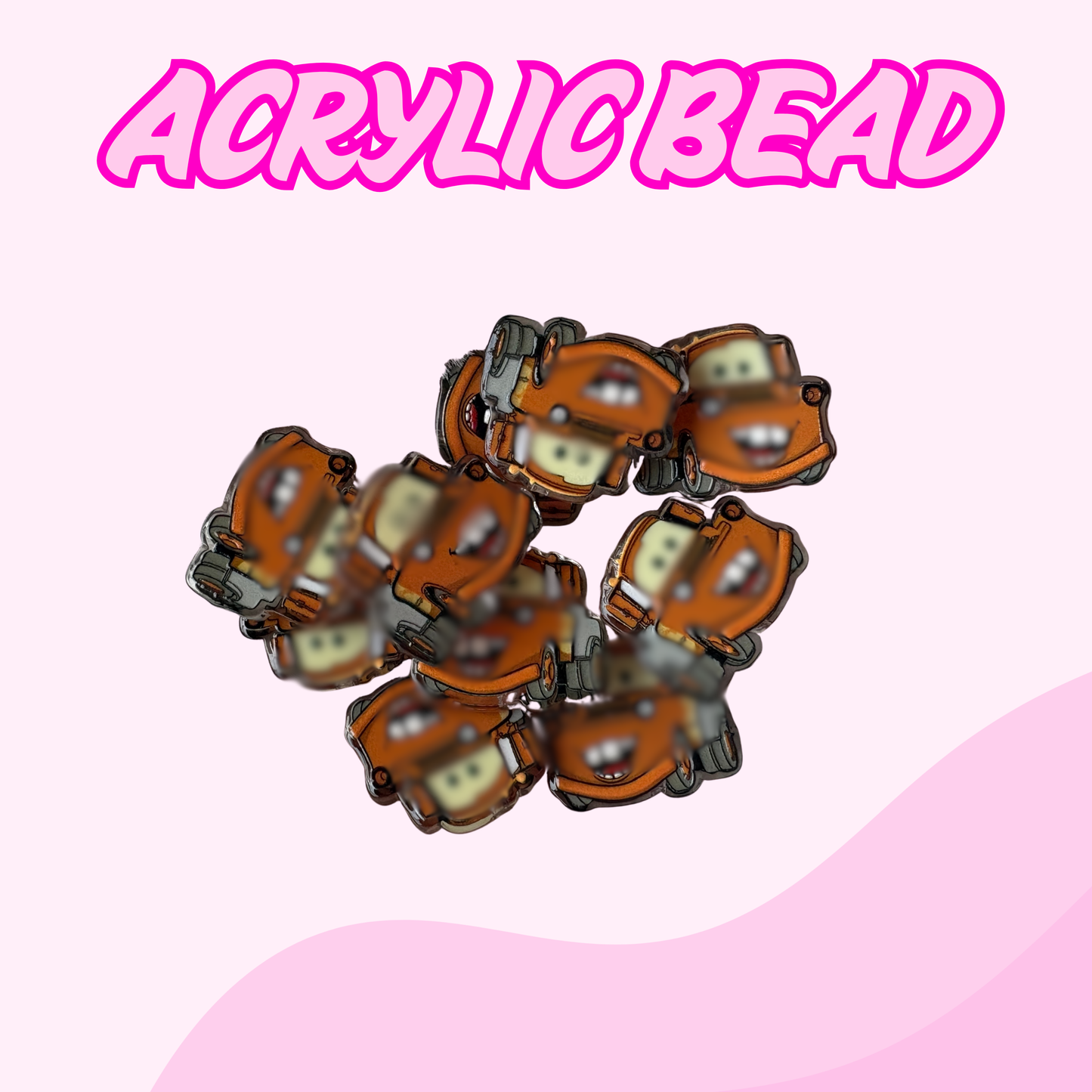 Flatback Acrylic Bead | Truck
