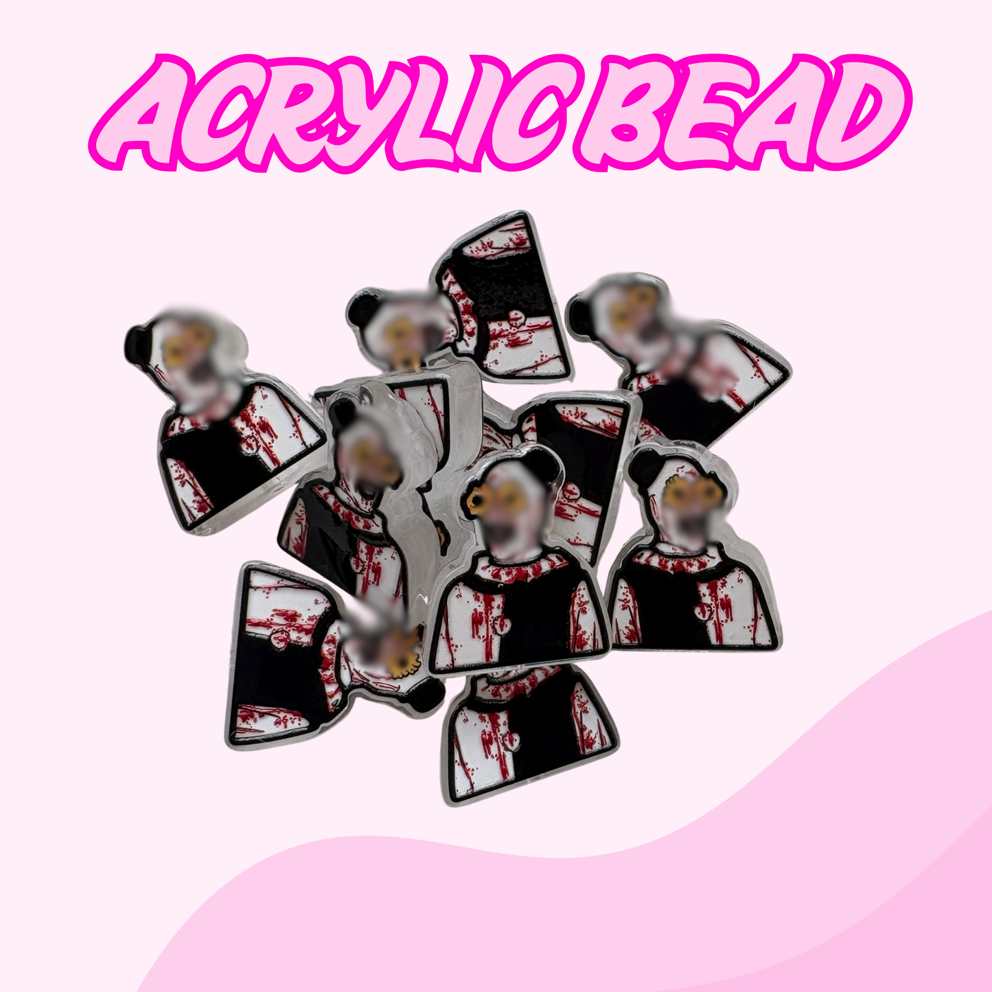 Flatback Acrylic Bead | Clown