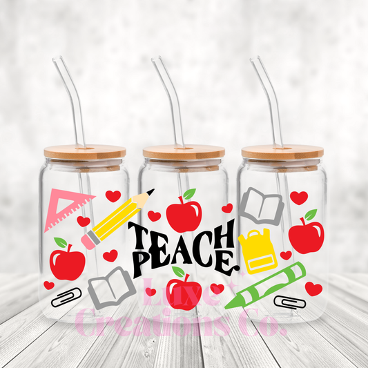 Teach Peace UV DTF Wrap (#92)