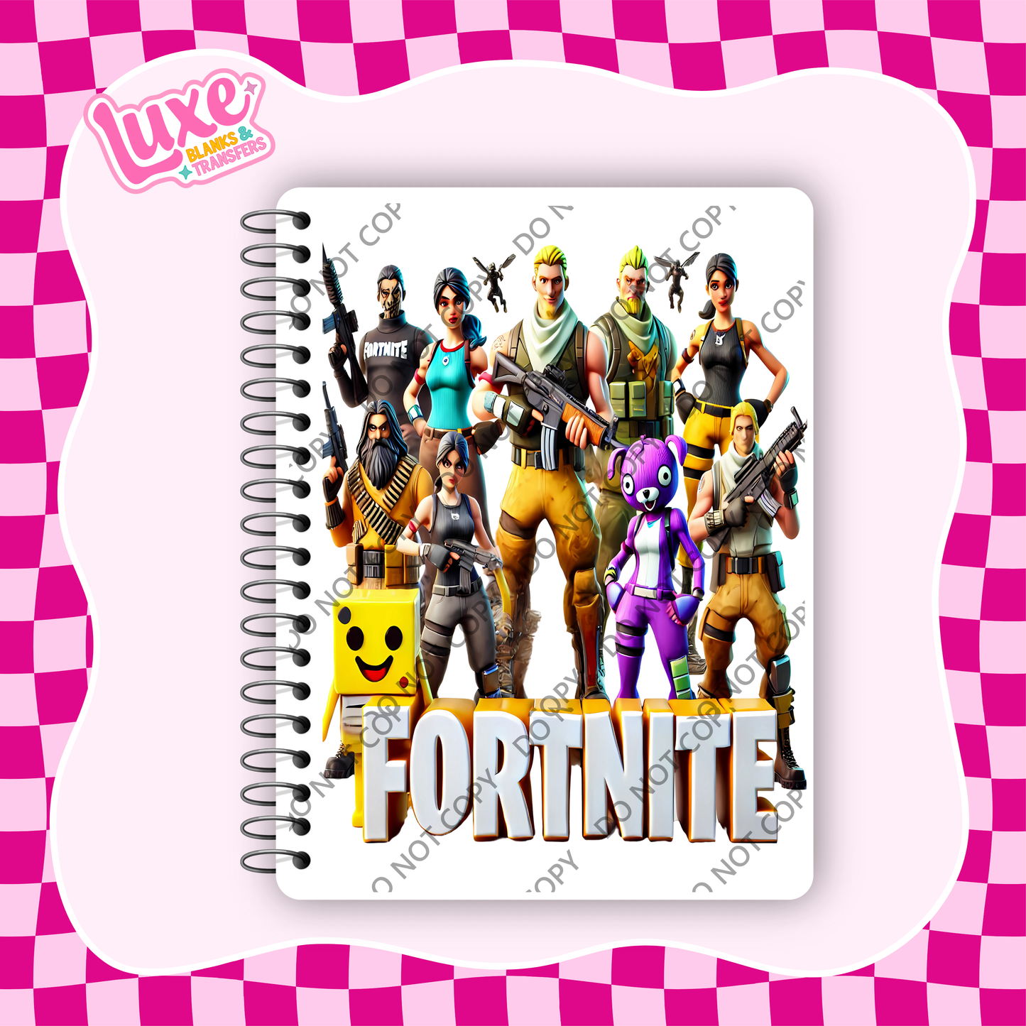 A5 Journal UV DTF Transfer | Fort Game | #A98