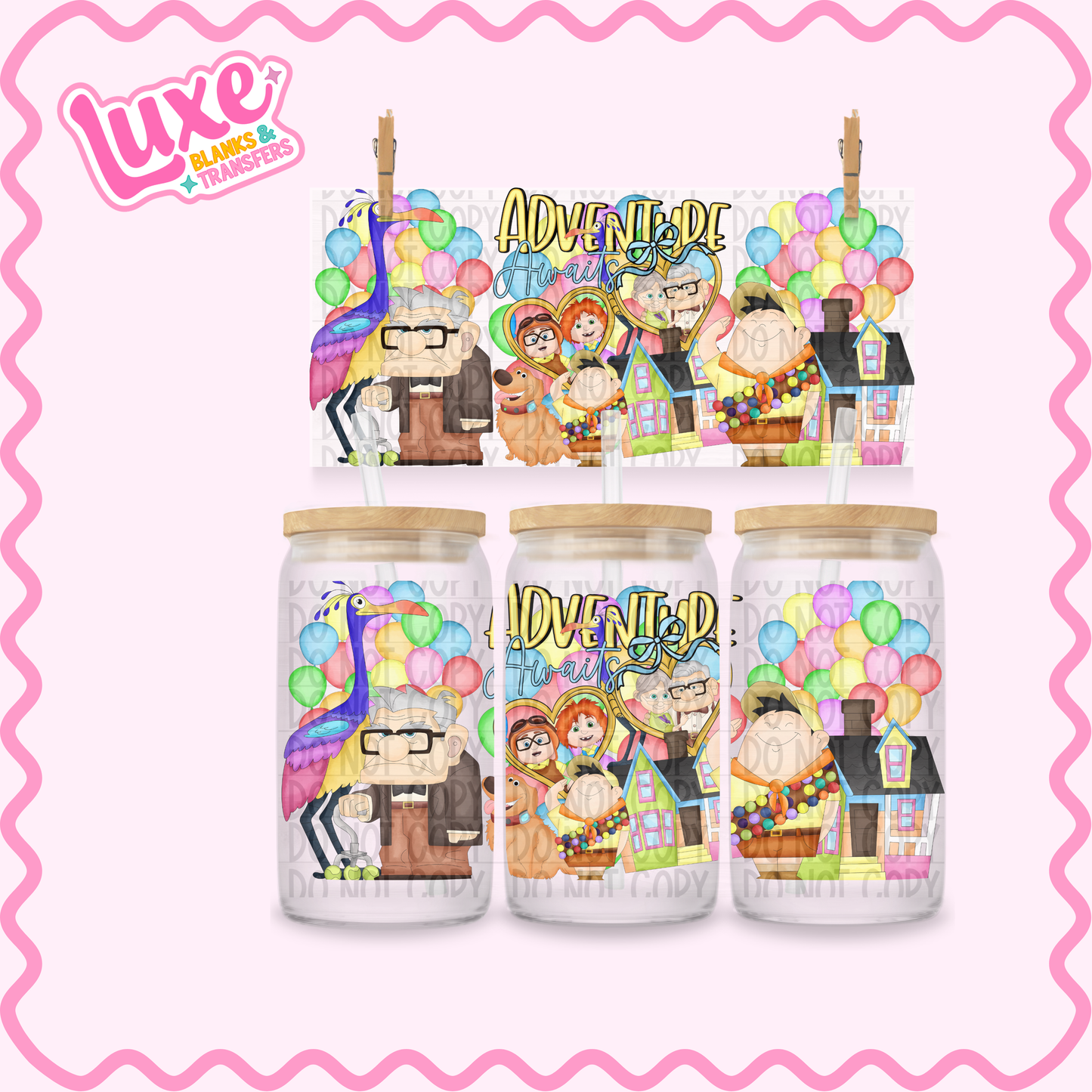16oz UV DTF Wrap | Up Movie Adventure Awaits | #3458