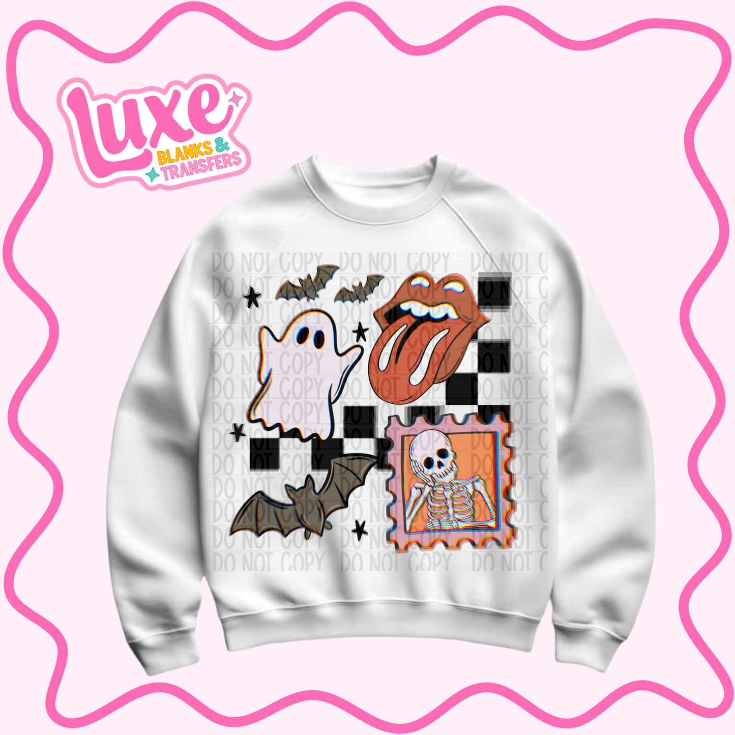 DTF Heat Transfer | Spooky Pattern | #1362