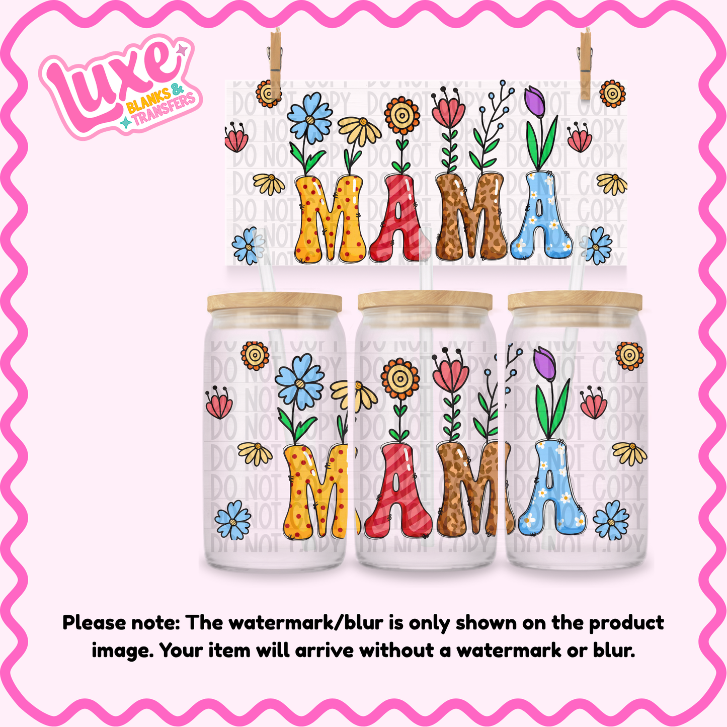 16oz UV DTF Wrap | Mama | #3937