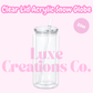 20oz Clear Lid Acrylic Snow Globe Tumbler (BLANK)
