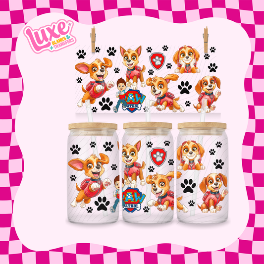 Paw Show Red 2 | 16oz UV DTF Wrap | #1711