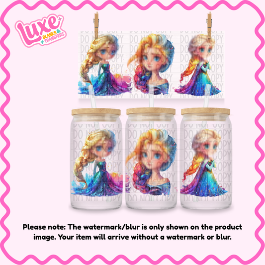 16oz UV DTF Wrap | Ice Princess Cute | #332