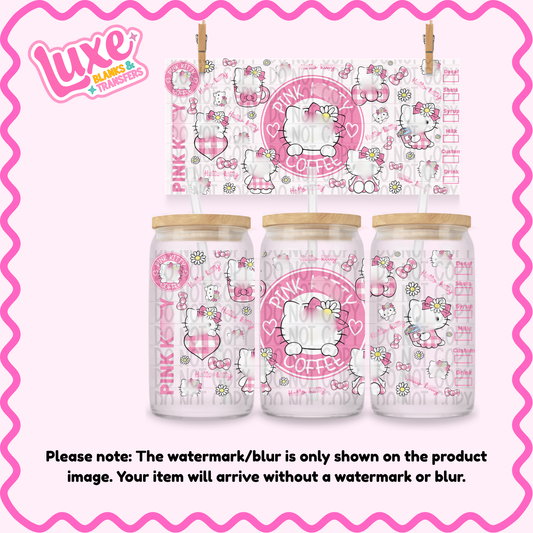 16oz UV DTF Wrap | Pink Coffee | #3939