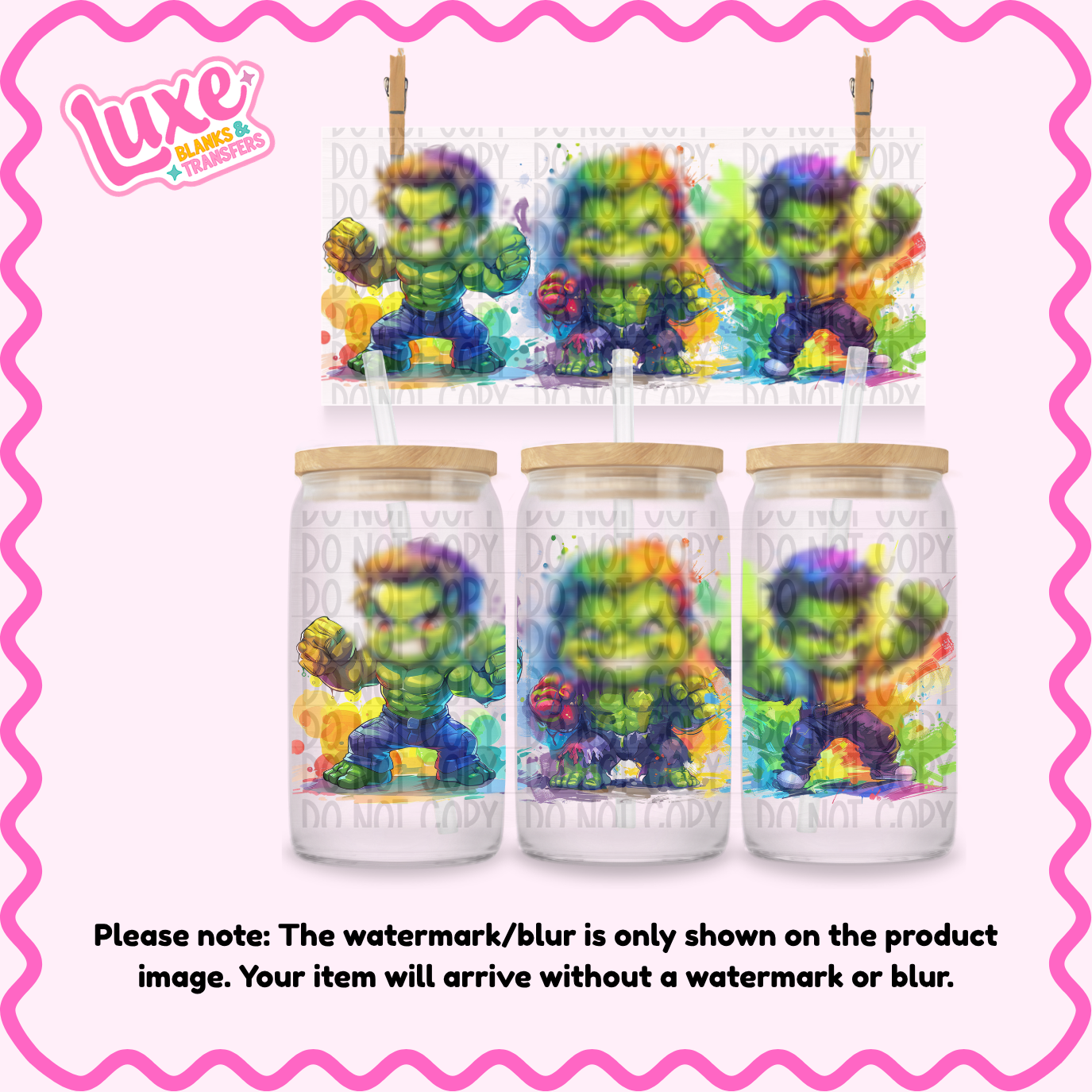 16oz UV DTF Wrap | Green Guy Cute | #333
