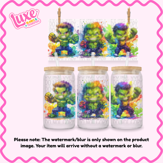 16oz UV DTF Wrap | Green Guy Cute | #333