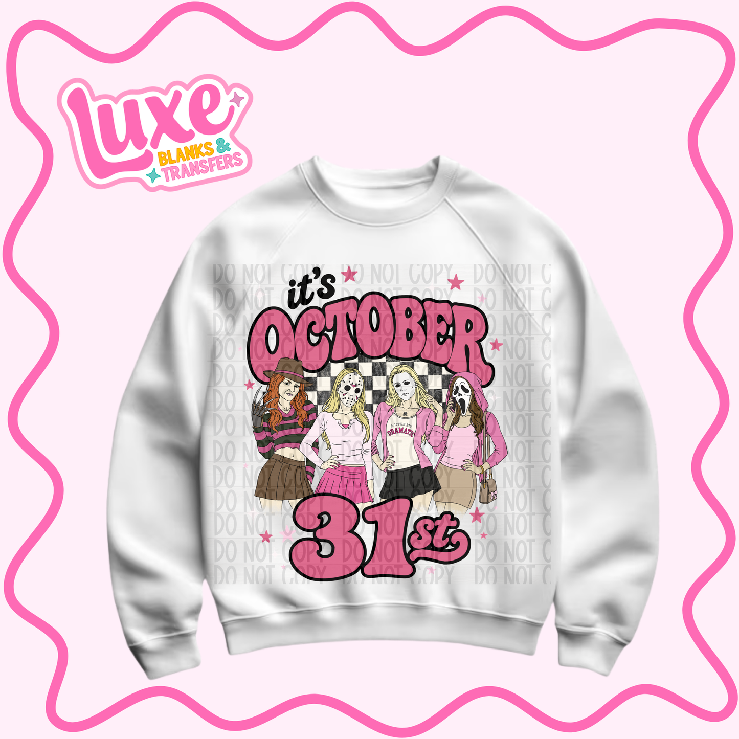 DTF Heat Transfer | Oct 31st Spooky Girly | #1367