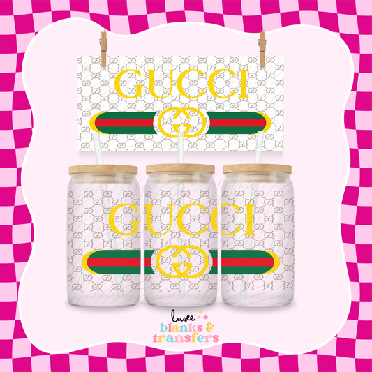 G Logo Pattern UV DTF Wrap by Luxe (#699)