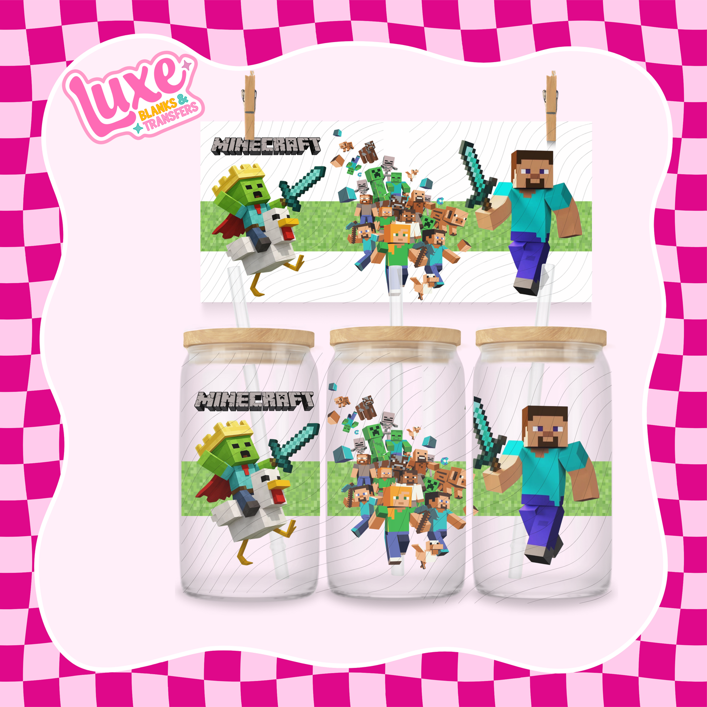 Mine Game Kids | UV DTF Wrap | #1219