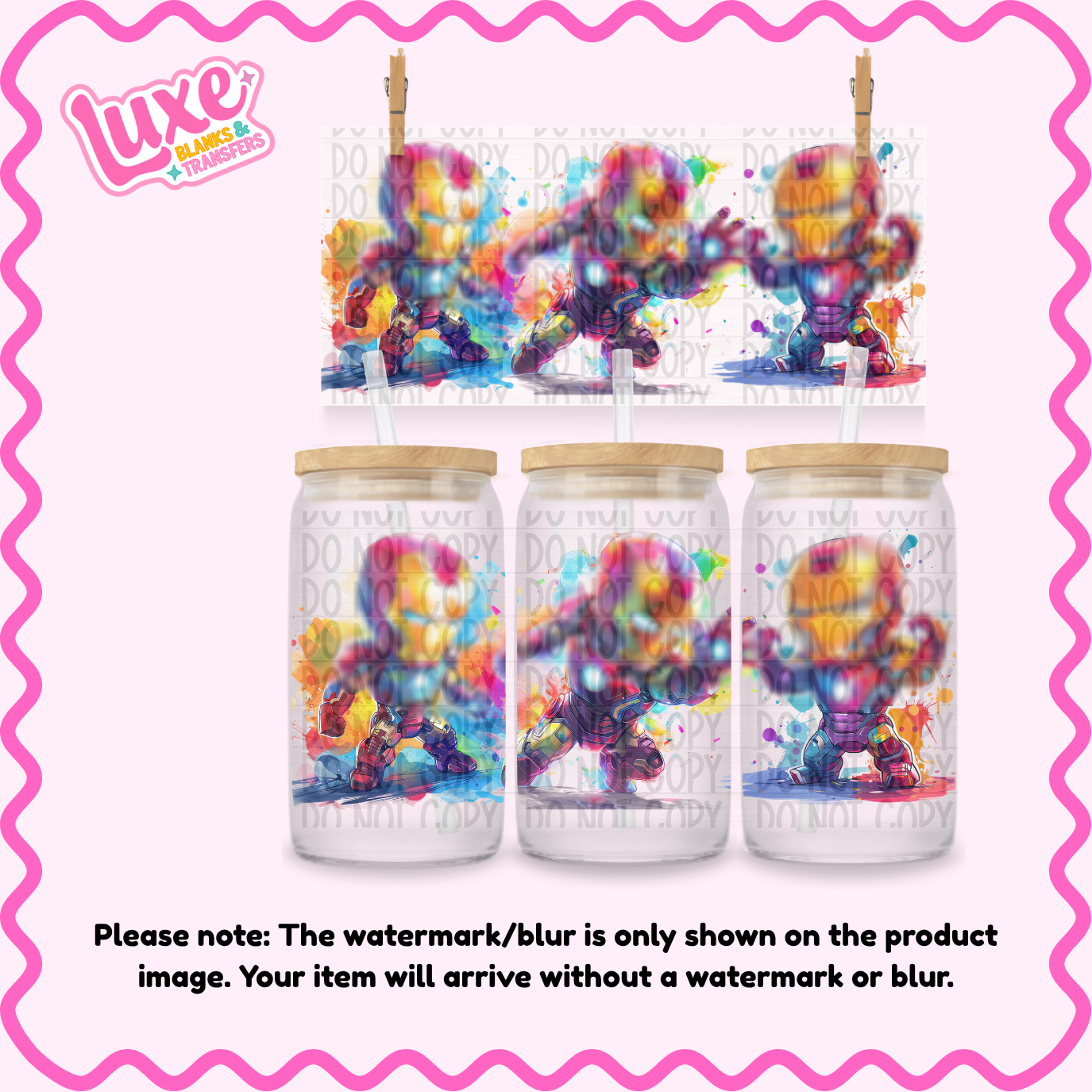 16oz UV DTF Wrap | 1r0n Guy Cute | #334