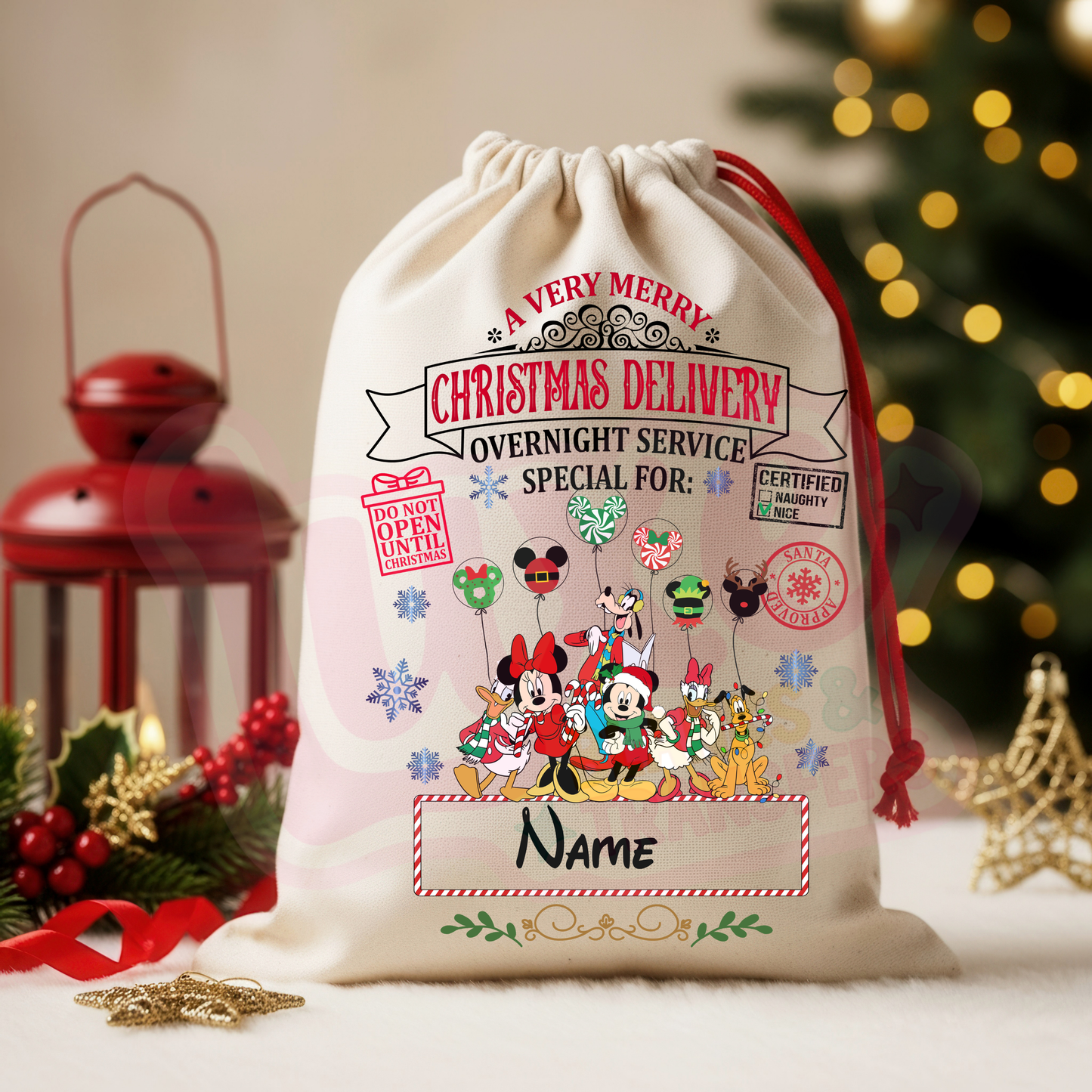 Mouse Balloons | Santa Sack DTF Heat Transfer | #08