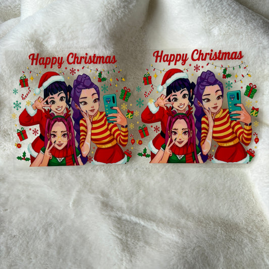 U16oz UV DTF Wrap | "Happy Christmas K-Pop" C74A | READY TO SHIP
