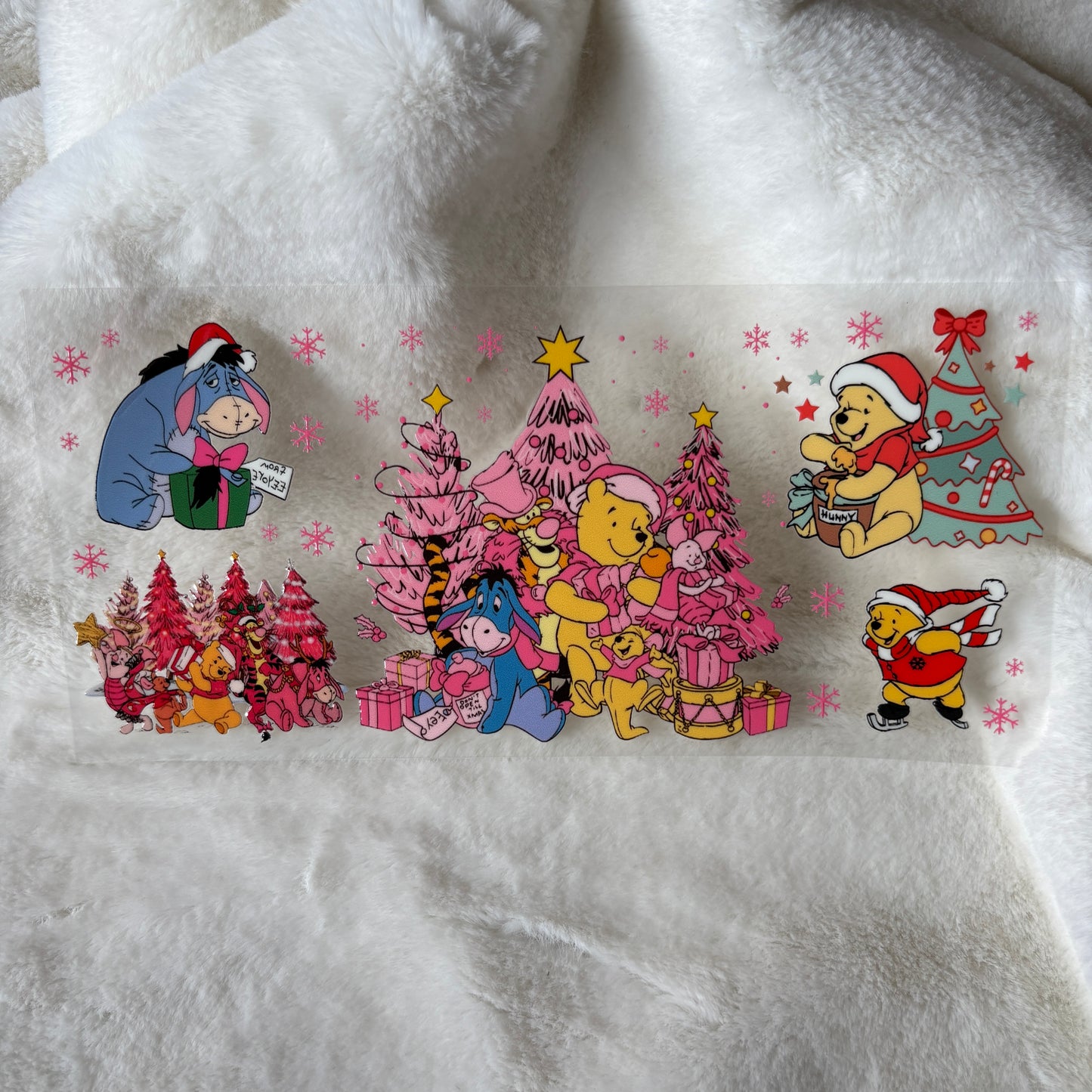 U16oz UV DTF Wrap | "Win Pink Christmas" C130 | READY TO SHIP