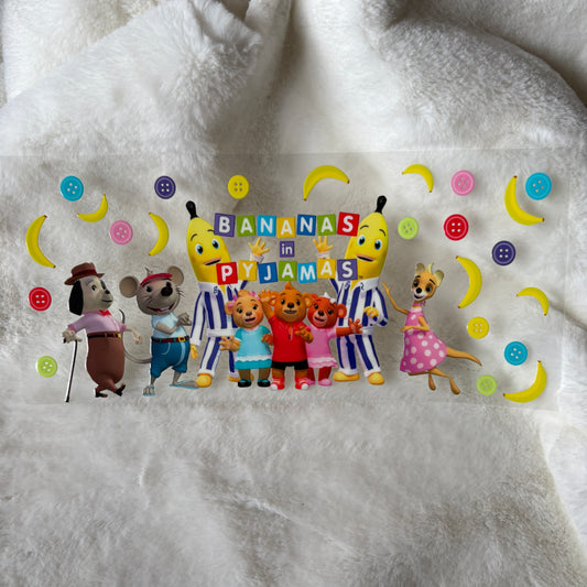 U16oz UV DTF Wrap | "Pajama Banana" C40A | READY TO SHIP