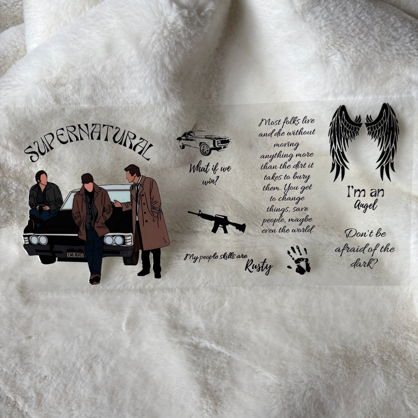 U16oz UV DTF Wrap | "Supernatural TV Show" C31A | READY TO SHIP