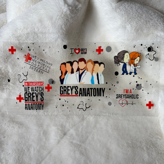 16oz UV DTF Wrap | "Greys TV Show" C26A | READY TO SHIP