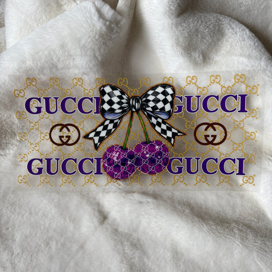 16oz UV DTF Wrap (Double Sided) | "G Brand Cherry Purple" D24A | READY TO SHIP