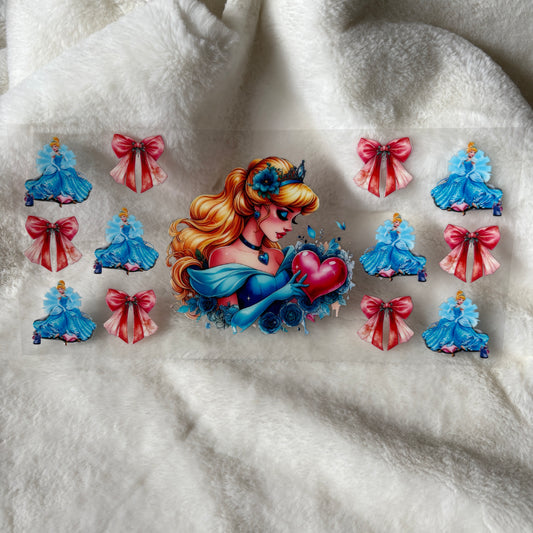 16oz UV DTF Wrap (Double Sided) | "Dis. Princess Cinder." D19 | READY TO SHIP