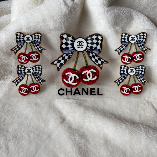 16oz UV DTF Wrap (Double Sided) | "C Brand Cherry Red" D17 | READY TO SHIP