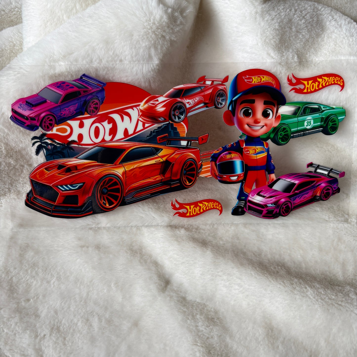 U16oz UV DTF Wrap (Double Sided) | "Hot Cars" D15A | READY TO SHIP